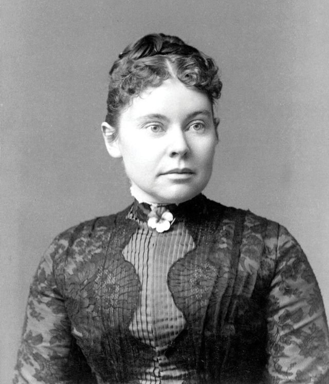 Retrato fotografico real de Lizzie Borden, tomado en 1890