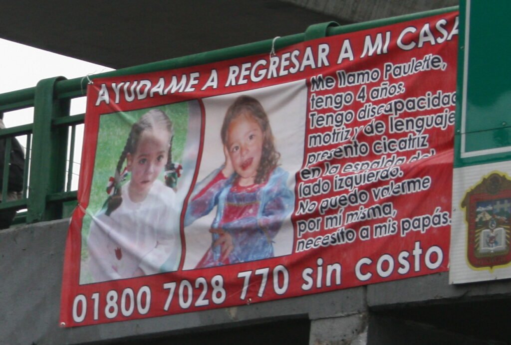 Fotografía de Paulette Gebara Farah utilizada en el cartel de búsqueda de 2010