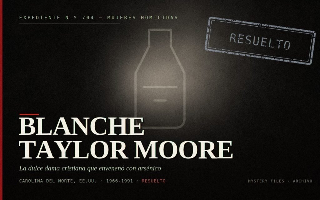 Portada del expediente Blanche Taylor Moore, envenenadora con arsénico