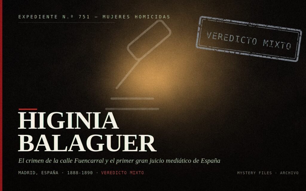 Portada del expediente Higinia Balaguer y el crimen de la calle Fuencarral