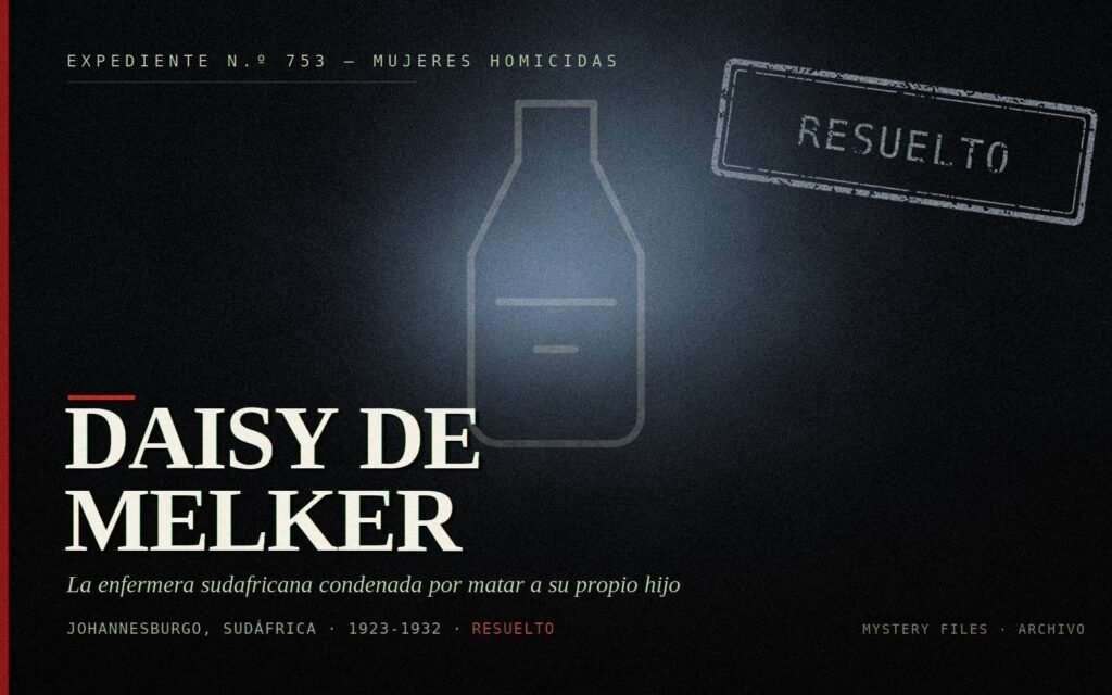 Portada del expediente Daisy de Melker, enfermera envenenadora