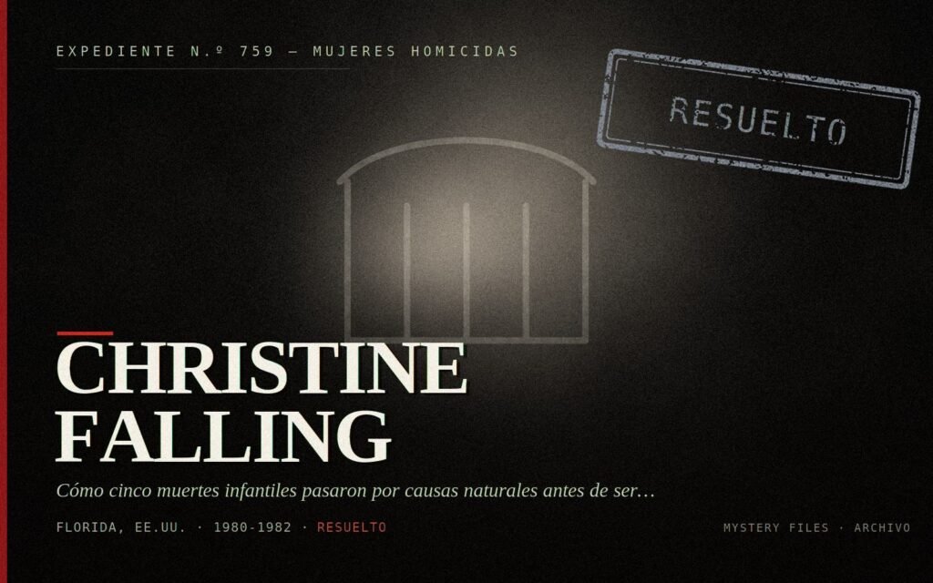 Portada del expediente Christine Falling, la niñera asesina de Florida
