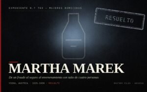 Portada del expediente Martha Marek, la envenenadora de Viena