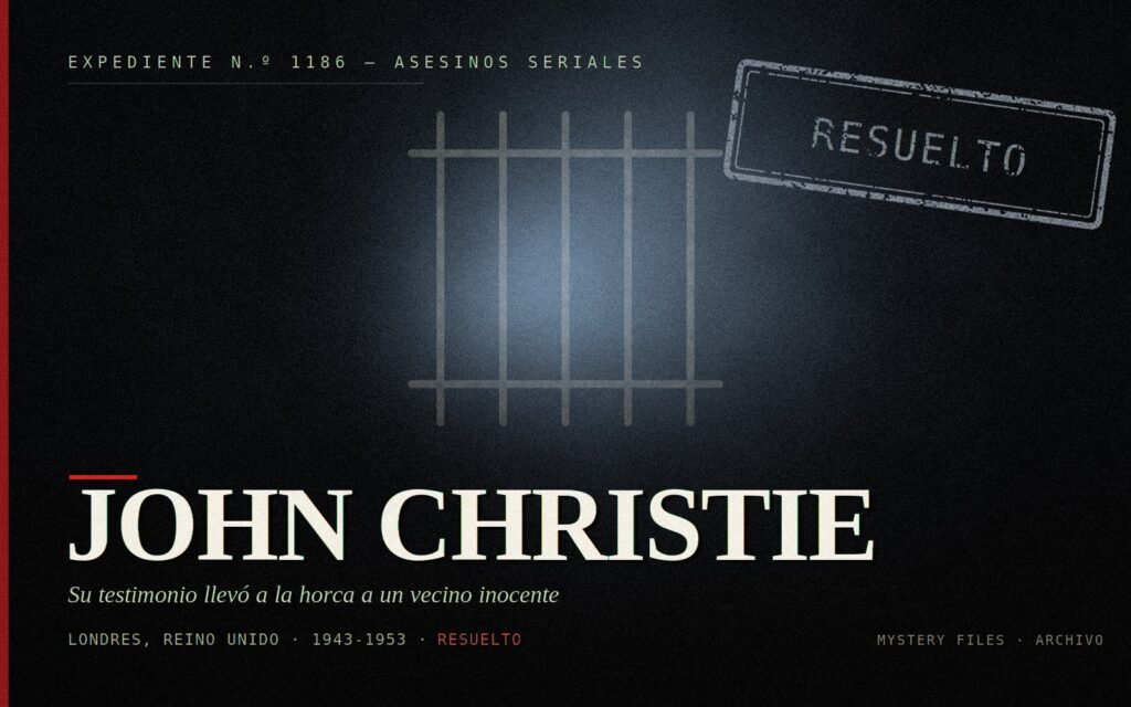Portada del expediente de John Christie, el estrangulador de Rillington Place