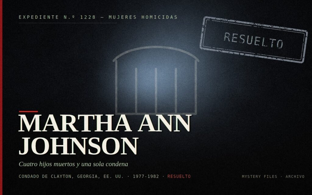 Portada del expediente de Martha Ann Johnson