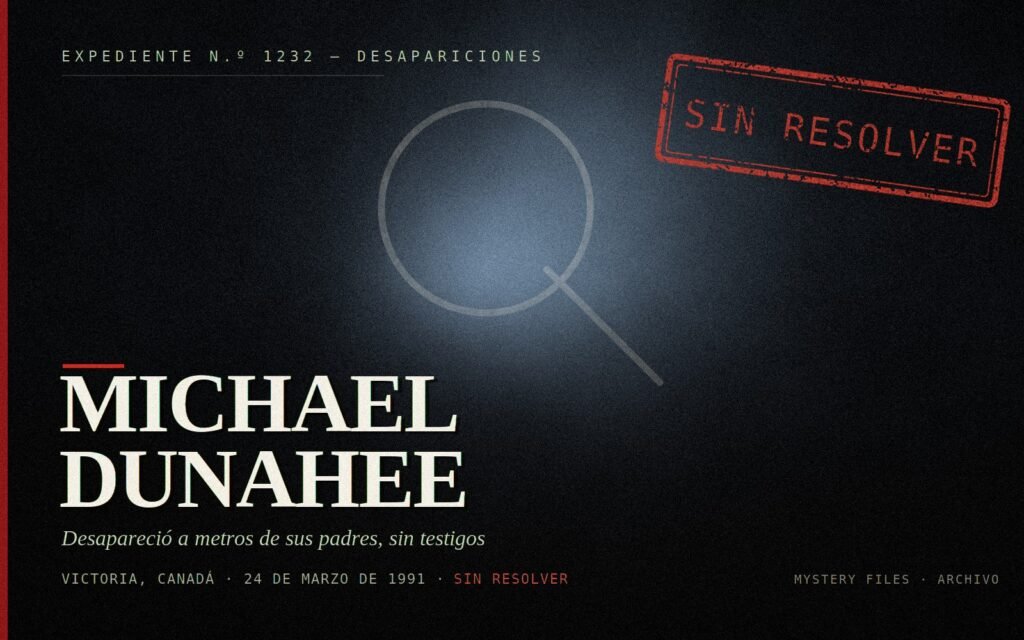 Portada del expediente de Michael Dunahee