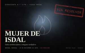 Portada del expediente de Mujer de Isdal: ocho nombres falsos y ninguno verdadero