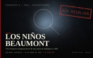 Portada del expediente de los niños Beaumont: tres hermanos desaparecidos en la playa Glenelg, Australia, en 1966
