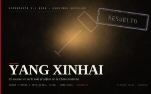 Portada del expediente de Yang Xinhai, el Monstruo Asesino de China