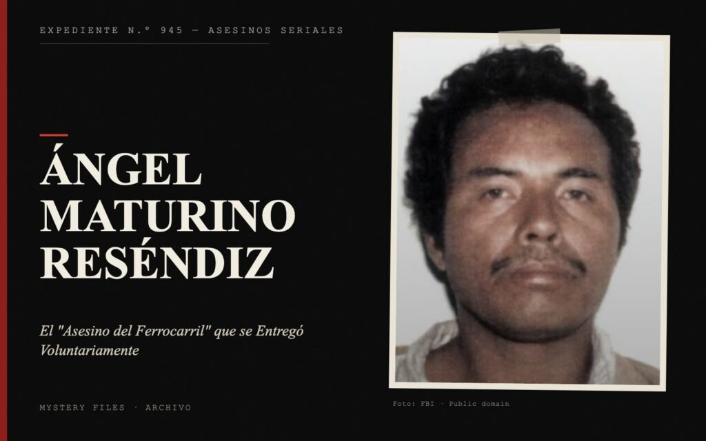 Portada del expediente de Ángel Maturino Reséndiz con fotografía real: el "Asesino del Ferrocarril" que se Entregó Voluntariamente
