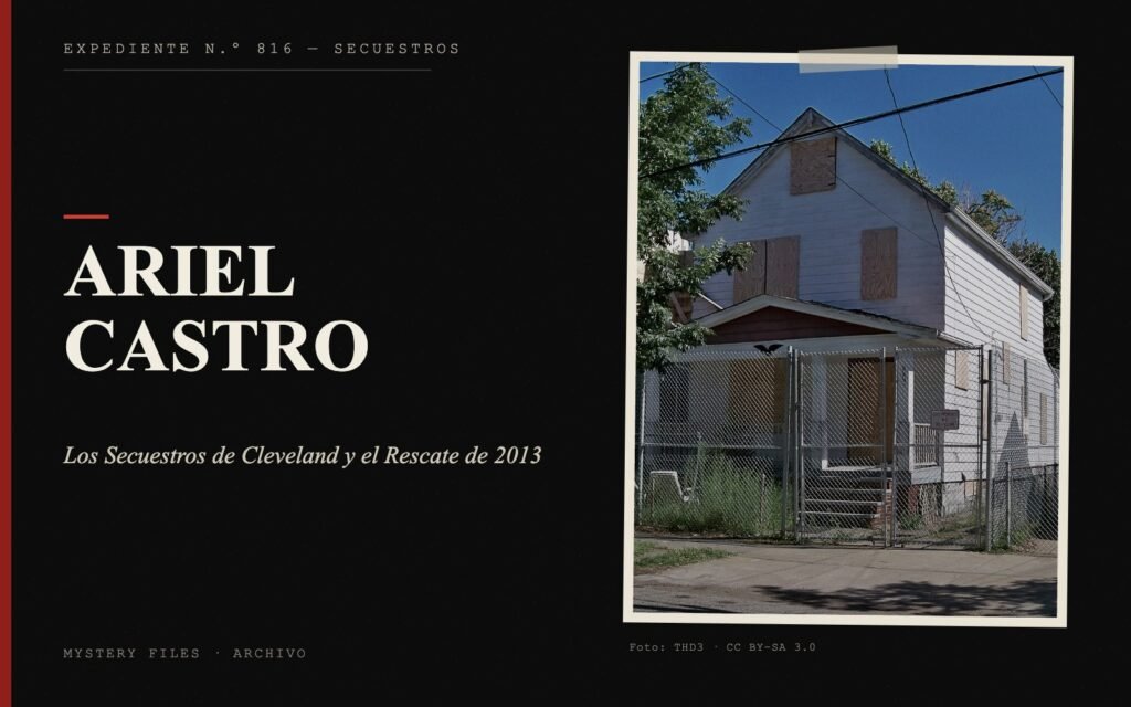 Portada del expediente de Ariel Castro con fotografía real: los Secuestros de Cleveland y el Rescate de 2013