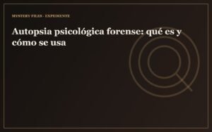 Autopsia psicológica forense: qué es y cómo se usa