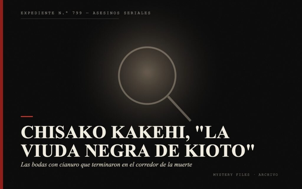 Portada del expediente de Chisako Kakehi, "la Viuda Negra de Kioto": las bodas con cianuro que terminaron en el corredor de la muerte