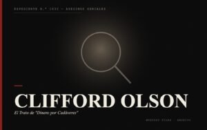 Portada del expediente de Clifford Olson: el Trato de "Dinero por Cadáveres"