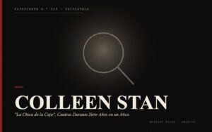 Portada del expediente de Colleen Stan: "La Chica de la Caja", Cautiva Durante Siete Años en un Ático