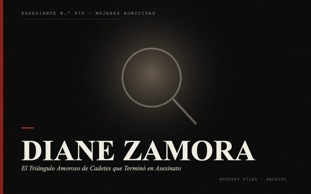 Portada del expediente de Diane Zamora: el Triángulo Amoroso de Cadetes que Terminó en Asesinato