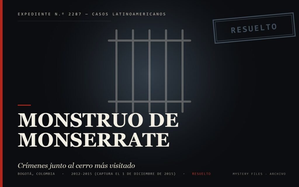 Portada del caso: Monstruo de Monserrate