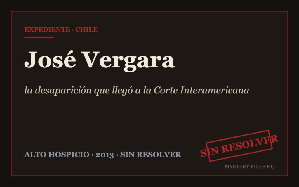 Portada del expediente de José Vergara, Alto Hospicio 2013