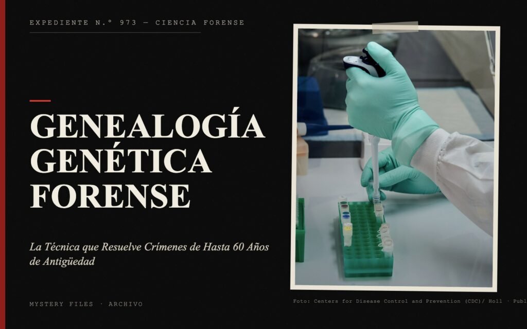 Portada del expediente de Genealogía Genética Forense con fotografía: la Técnica que Resuelve Crímenes de Hasta 60 Años de Antigüedad