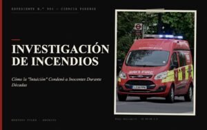 Portada del expediente de Investigación de Incendios con fotografía: Cómo la "Intuición" Condenó a Inocentes Durante Décadas