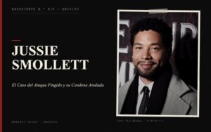 Portada del expediente de Jussie Smollett con fotografía real: el Caso del Ataque Fingido y su Condena Anulada