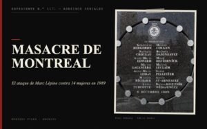 Portada del expediente de Masacre de Montreal con fotografía: el ataque de Marc Lépine contra 14 mujeres en 1989