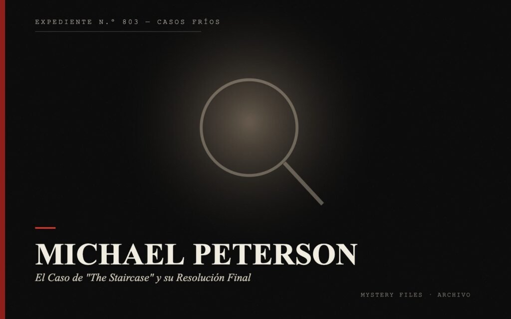 Portada del expediente de Michael Peterson: el Caso de "The Staircase" y su Resolución Final