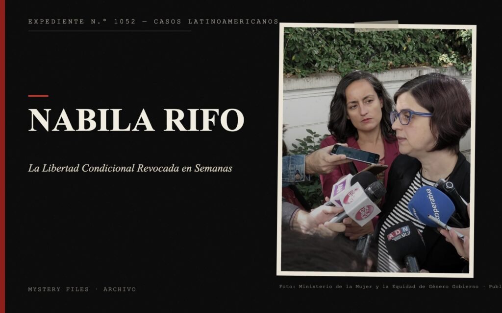 Portada del expediente de Nabila Rifo con fotografía: la Libertad Condicional Revocada en Semanas