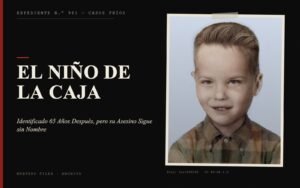 Portada del expediente de El Niño de la Caja con fotografía: Identificado 65 Años Después, pero su Asesino Sigue sin Nombre