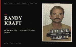 Portada del expediente de Randy Kraft con fotografía real: el "Scorecard Killer" y su Lista de 67 Posibles Víctimas