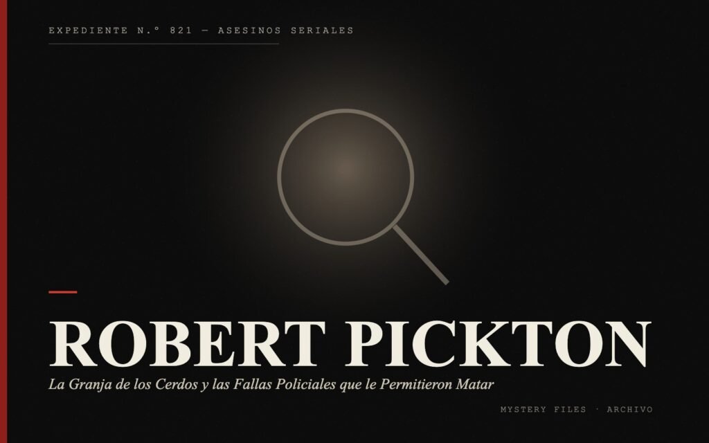 Portada del expediente de Robert Pickton: la Granja de los Cerdos y las Fallas Policiales que le Permitieron Matar