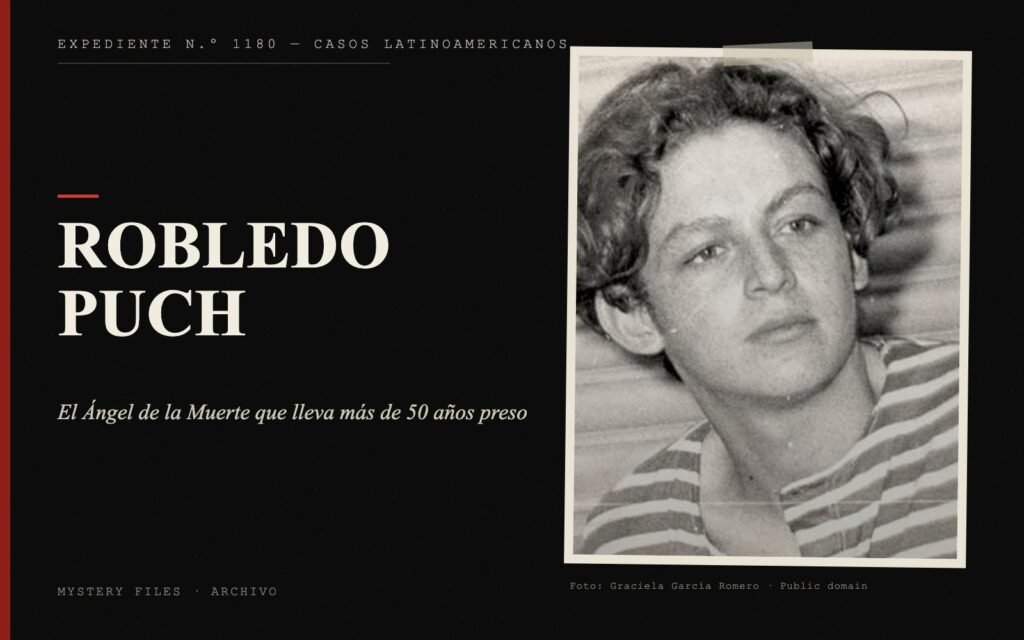 Portada del expediente de Robledo Puch con fotografía: el Ángel de la Muerte que lleva más de 50 años preso