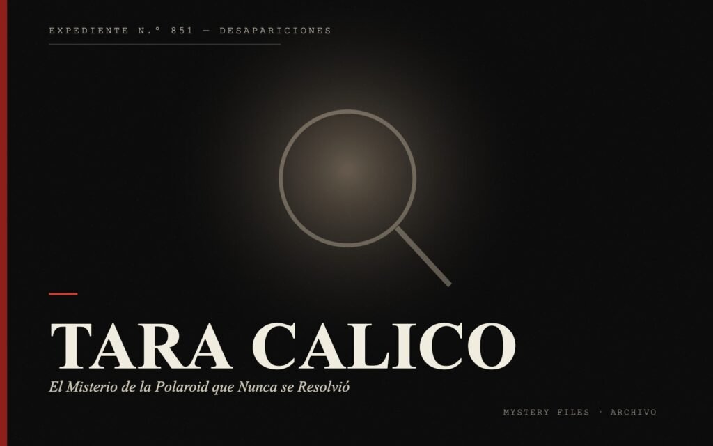 Portada del expediente de Tara Calico: el Misterio de la Polaroid que Nunca se Resolvió