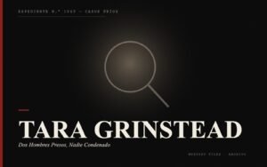 Portada del expediente de Tara Grinstead: Dos Hombres Presos, Nadie Condenado
